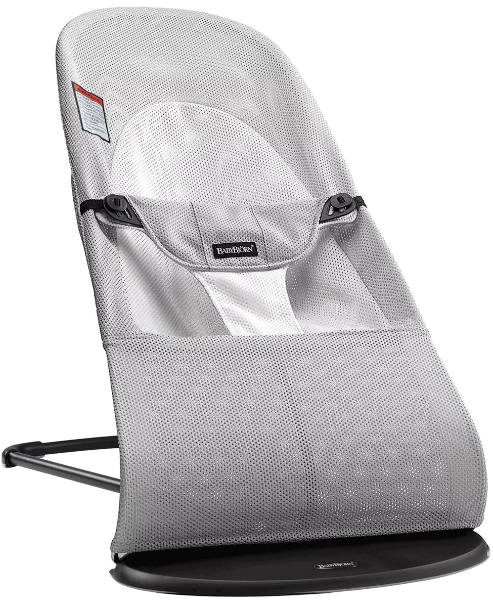 BabyBjorn Bouncer Balance Soft, Mesh - Silver / White / Black Frame