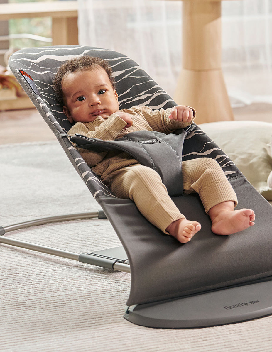 BabyBjorn Bouncer Bliss, Cotton - Anthracite / Landscape