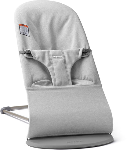 BabyBjorn Bouncer Bliss, Dark Gray Frame Woven Melange, Light Gray