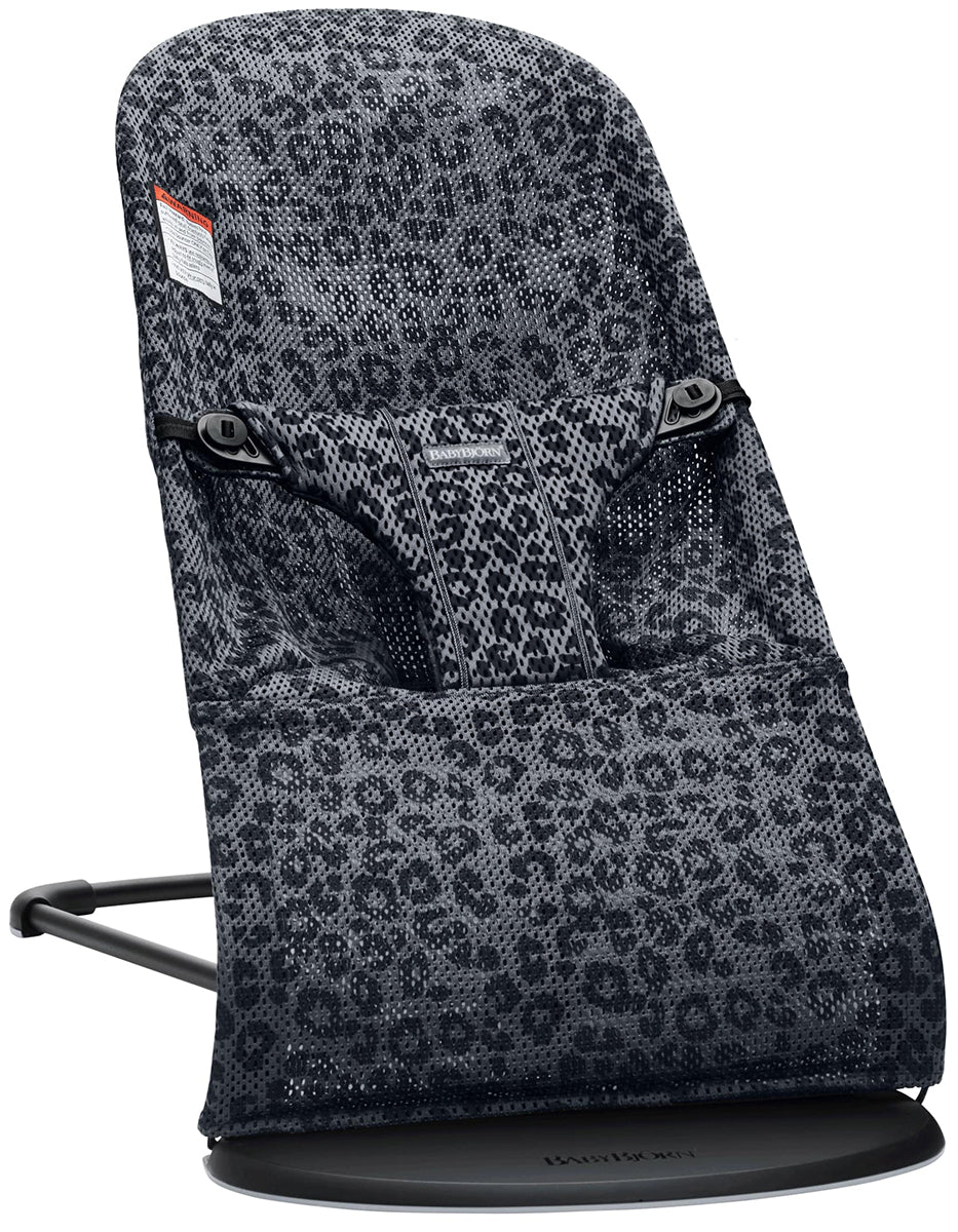 BabyBjörn Bouncer Bliss, Dark Gray Frame Mesh Anthracite Leopard