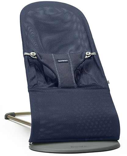 BabyBjörn Bouncer Bliss, Dark Gray Frame Mesh Navy Blue