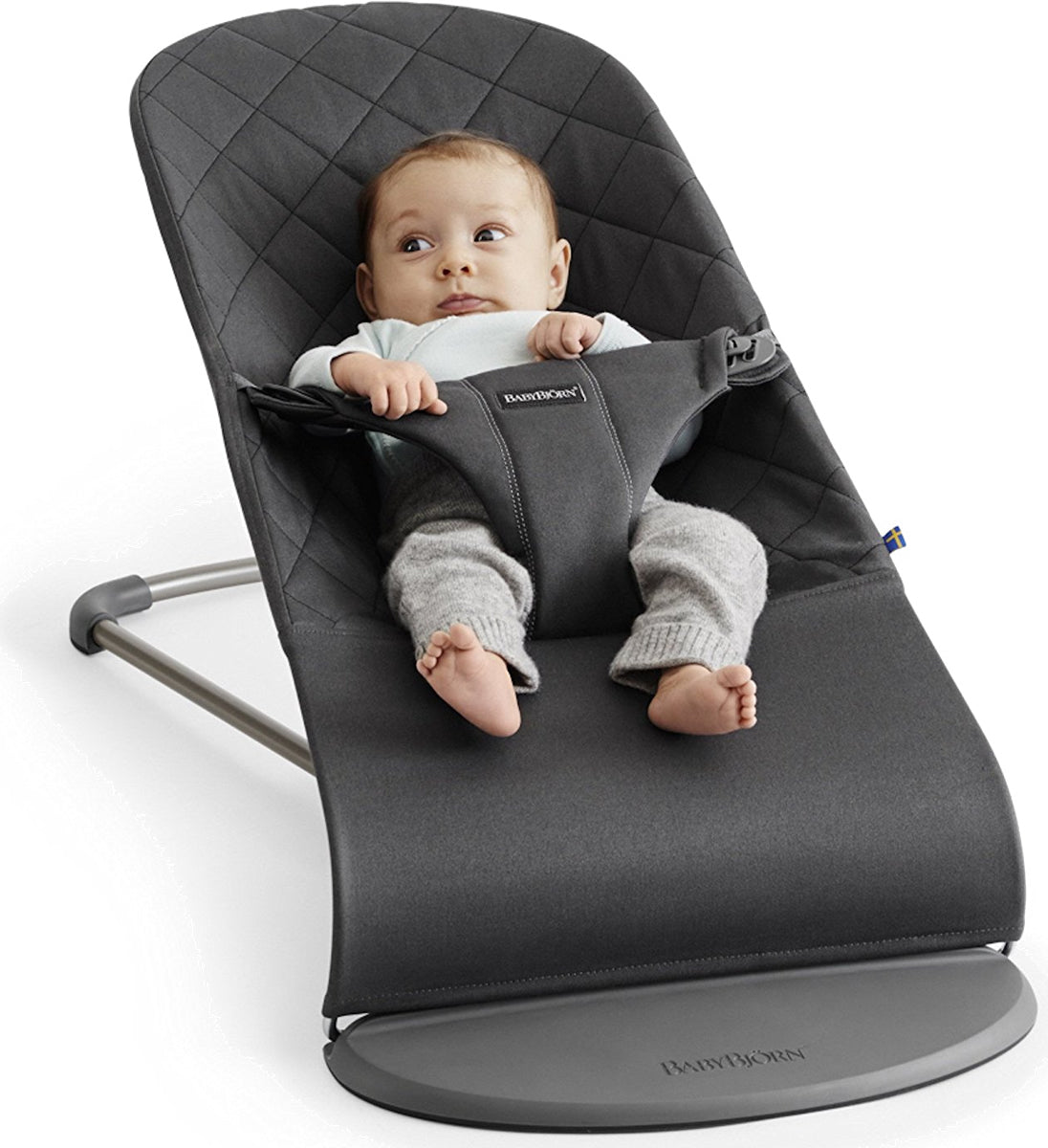 BabyBjörn Bouncer Bliss, Dark Gray Frame Mesh Navy Blue