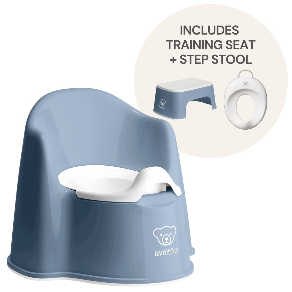 BabyBjorn Potty Training Bundle - Deep Blue / White