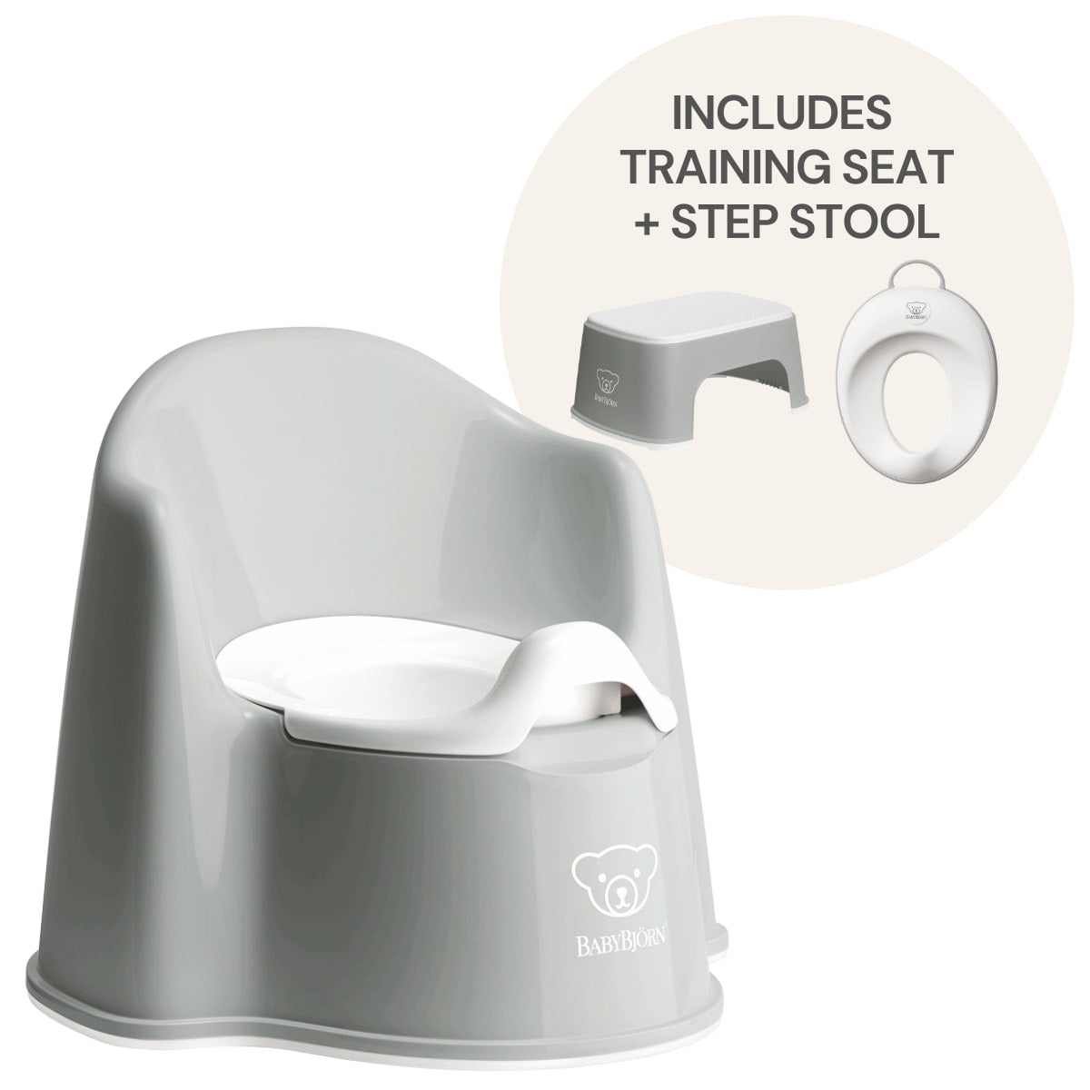 BabyBjorn Potty Training Bundle - Grey / White