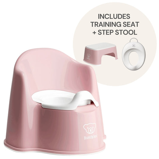 BabyBjorn Potty Training Bundle - Powder Pink / White