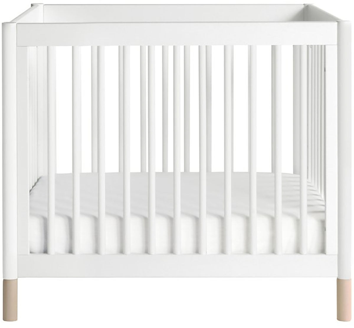 BabyLetto Gelato 2-in-1 Mini Crib - White/Natural