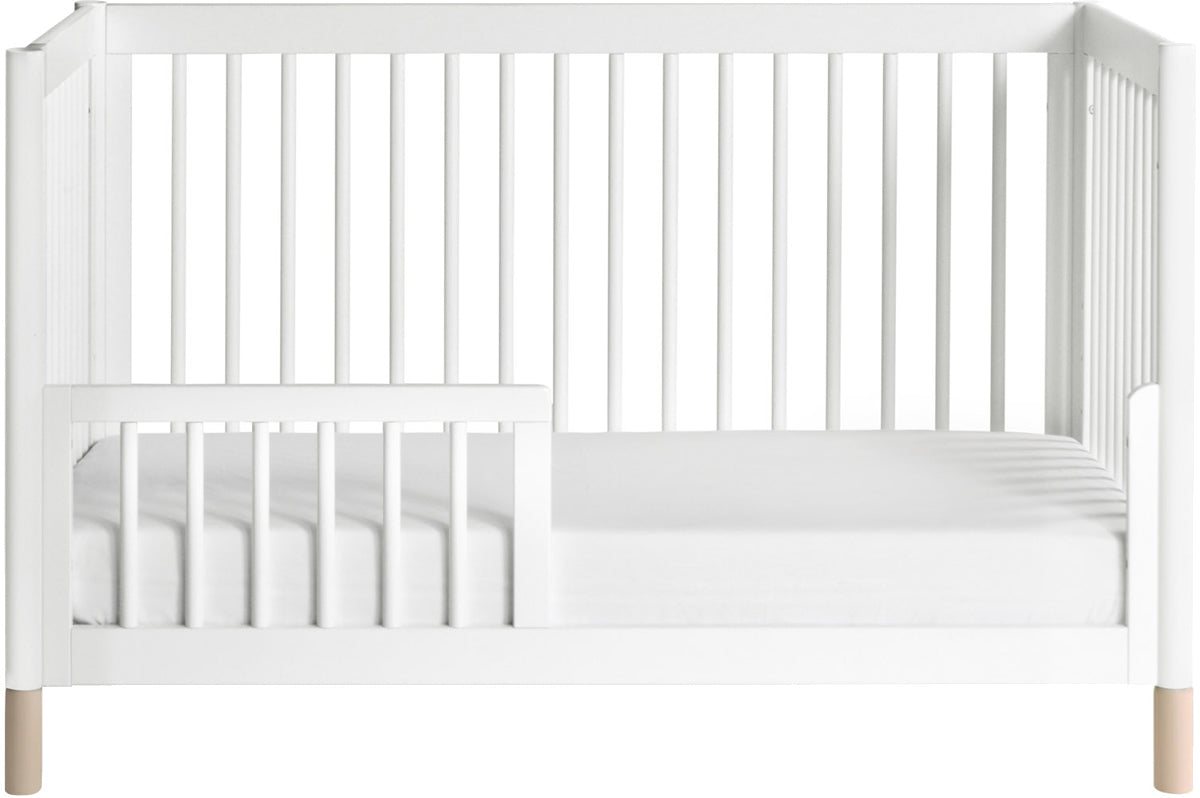 Babyletto Gelato 4-in-1 Convertible Crib w/Toddler Bed Conversion Kit - White w/ Washed Natural Feet