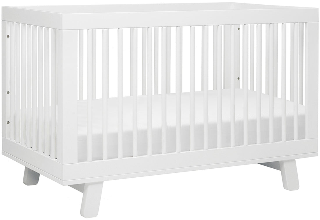 Babyletto Hudson 3-in-1 Convertible Crib with Toddler Bed Conversion Kit - White Finish