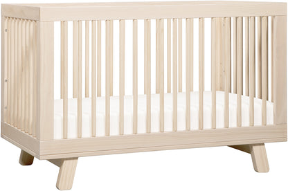 Babyletto Hudson 3-in-1 Convertible Crib with Toddler Bed Conversion Kit - Washed Natural