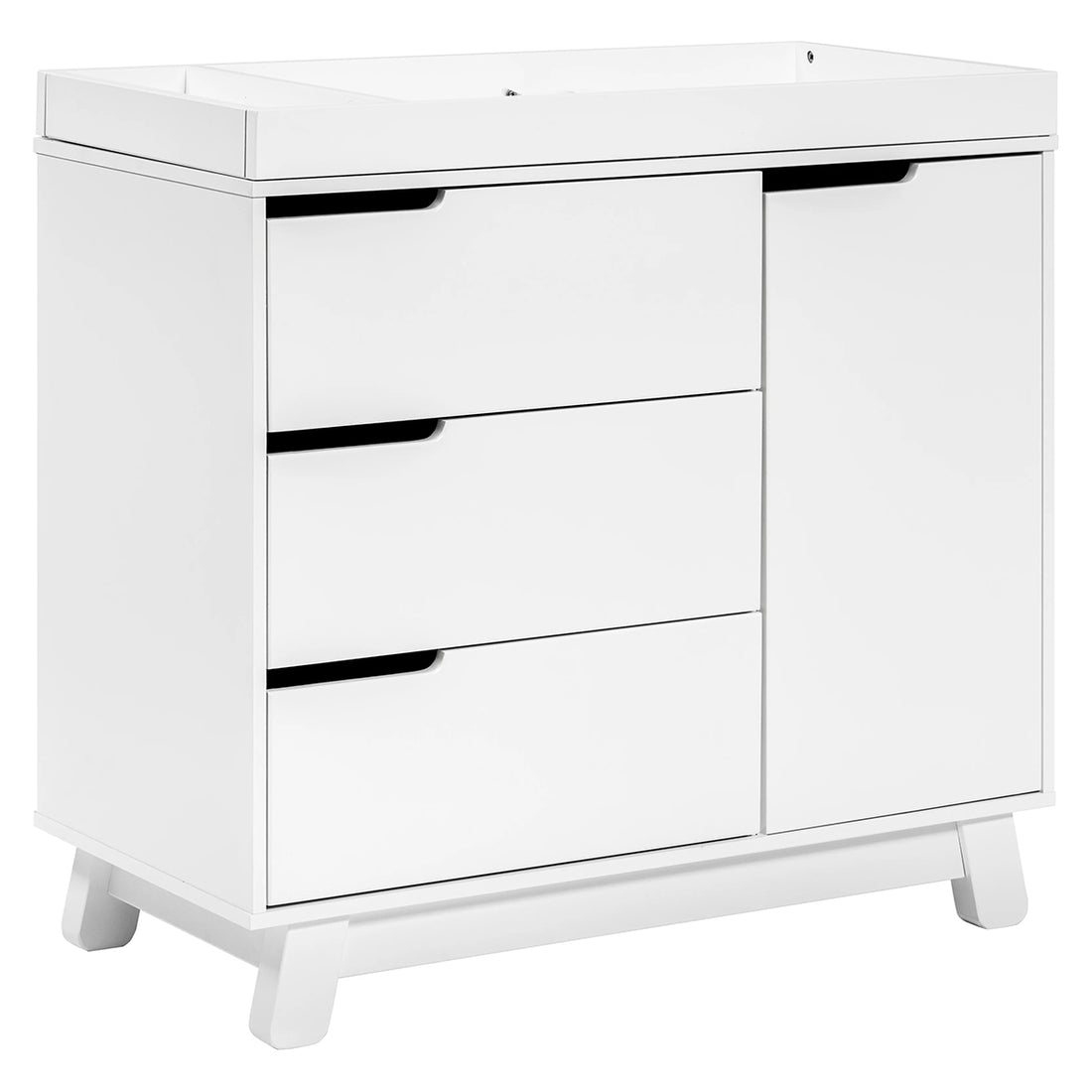 Babyletto Hudson 3-Drawer Changer Dresser, KD w/Removable Changing Tray In White