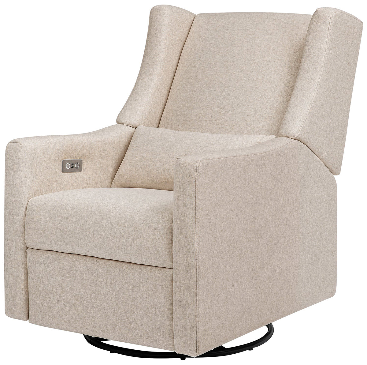 Babyletto Kiwi Electronic Glider Recliner w/ USB - Performance Beach Eco-Weave