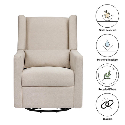 Babyletto Kiwi Electronic Glider Recliner w/ USB - Performance Beach Eco-Weave