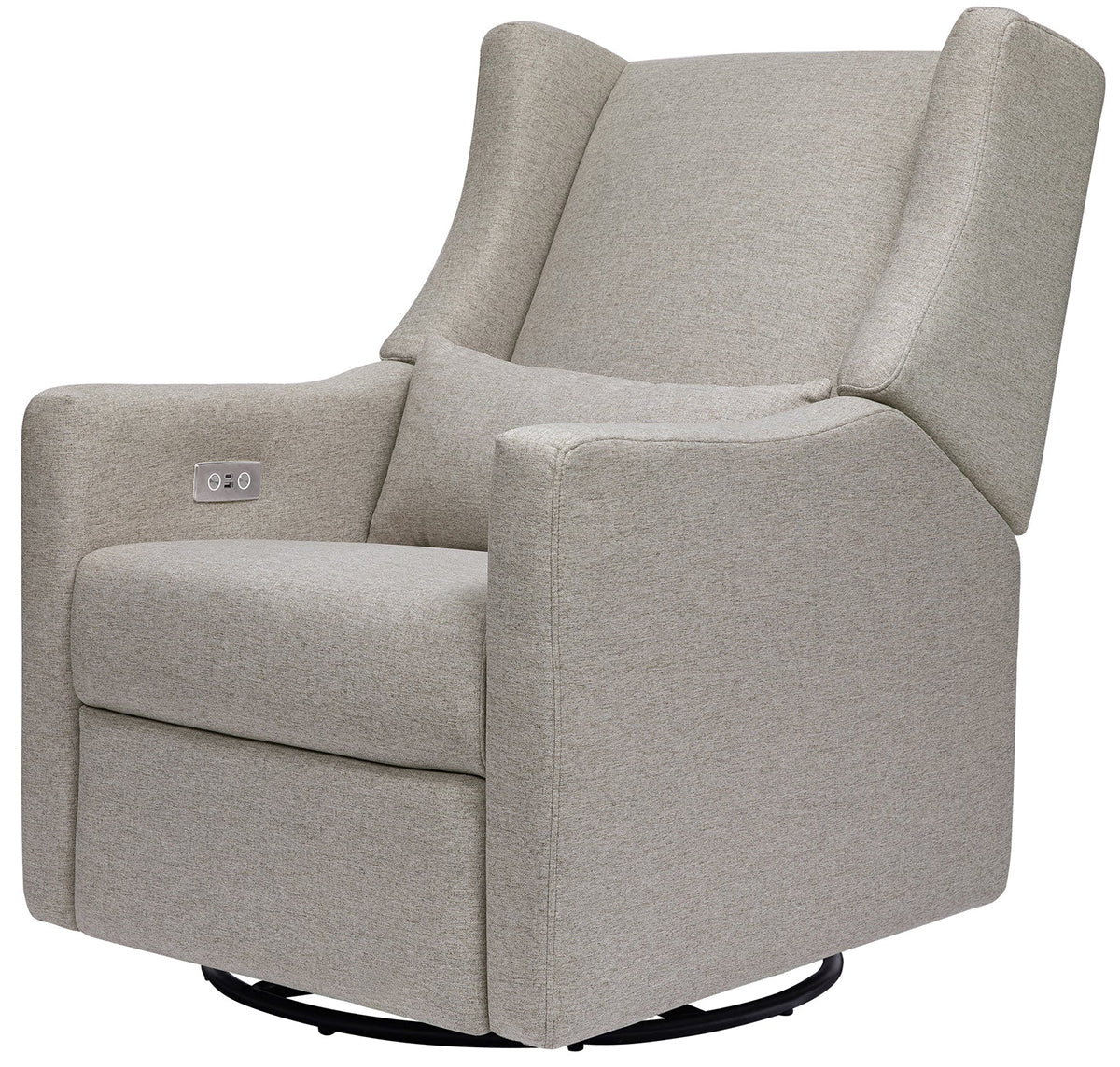 Babyletto Kiwi Electronic Glider Recliner w/ USB - Performance Grey Eco-Weave