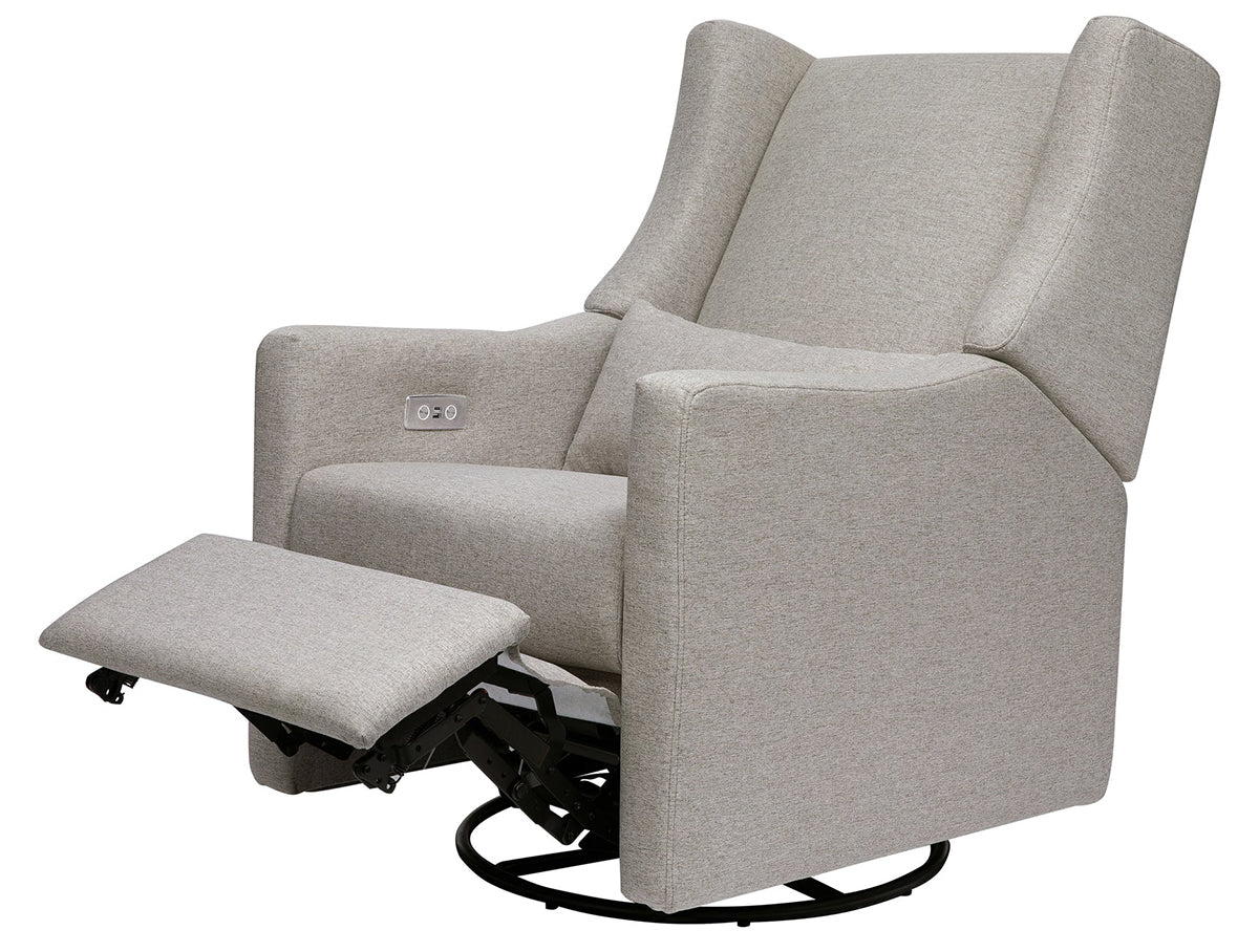 Babyletto Kiwi Electronic Glider Recliner w/ USB - Performance Grey Eco-Weave