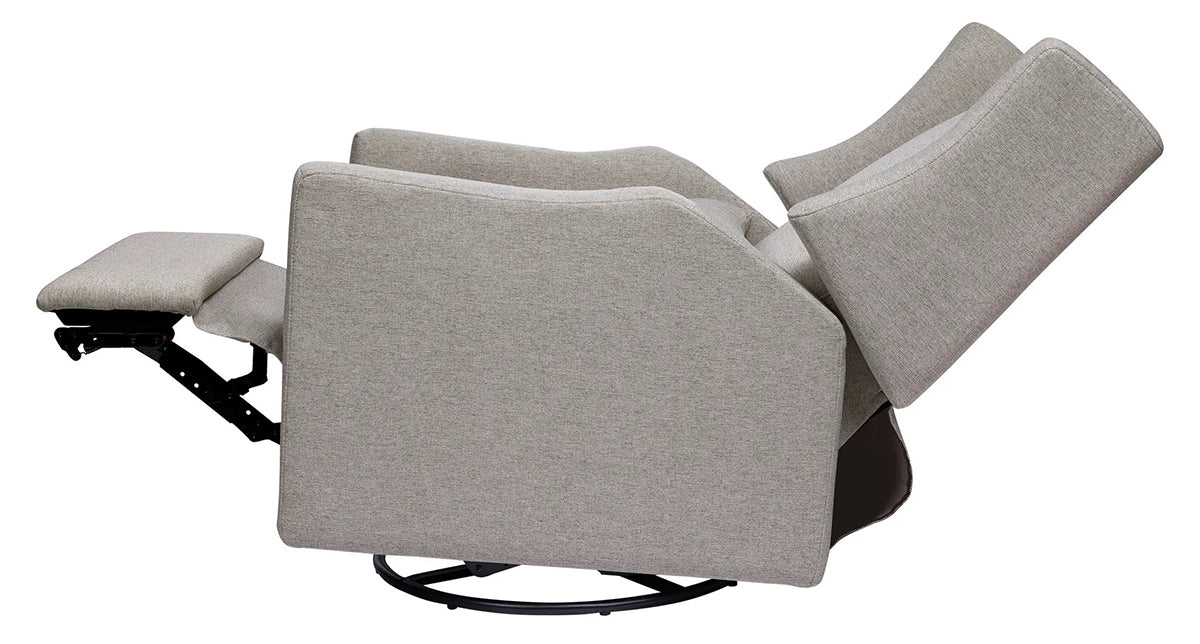 Babyletto Kiwi Electronic Glider Recliner w/ USB - Performance Grey Eco-Weave