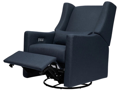 Babyletto Kiwi Electronic Glider Recliner w/ USB - Performance Navy Eco-Twill