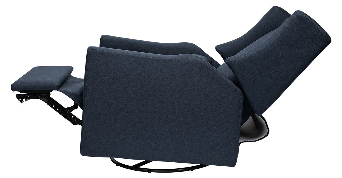 Babyletto Kiwi Electronic Glider Recliner w/ USB - Performance Navy Eco-Twill