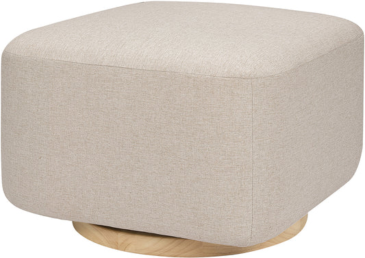 Babyletto Kiwi Gliding Ottoman - Performance Beach Eco-Weave w/ Light Wood Base