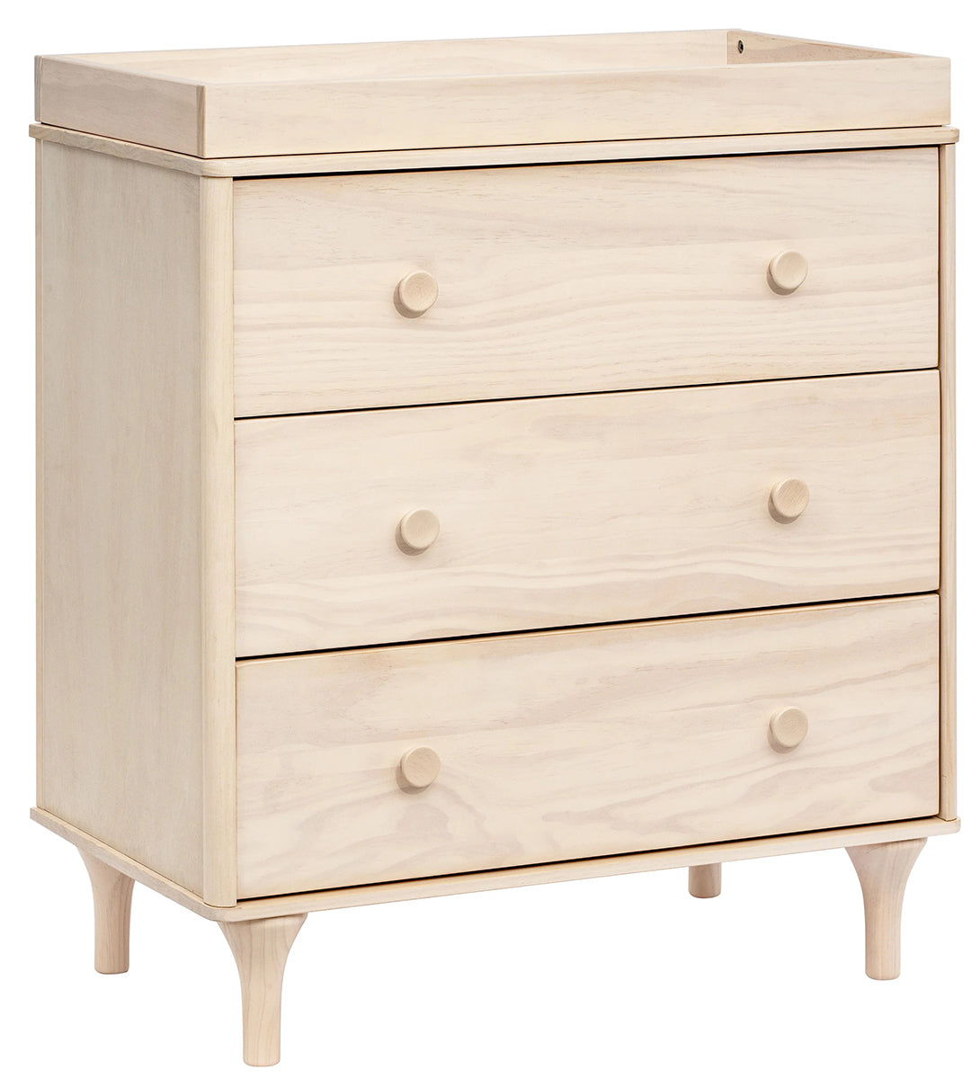 Babyletto Lolly 3-Drawer Changer Dresser, KD w/Removable Changing Tray - Washed Natural