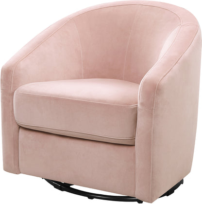 Babyletto Madison Swivel Glider - Blush Pink Velvet