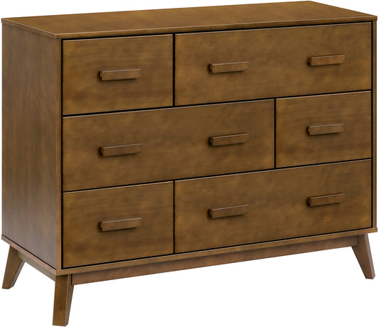 Babyletto Scoot 6-Drawer Dresser - Natural Walnut