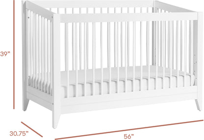 Babyletto Sprout 4-in-1 Convertible Crib w/Toddler Bed Conversion Kit - White