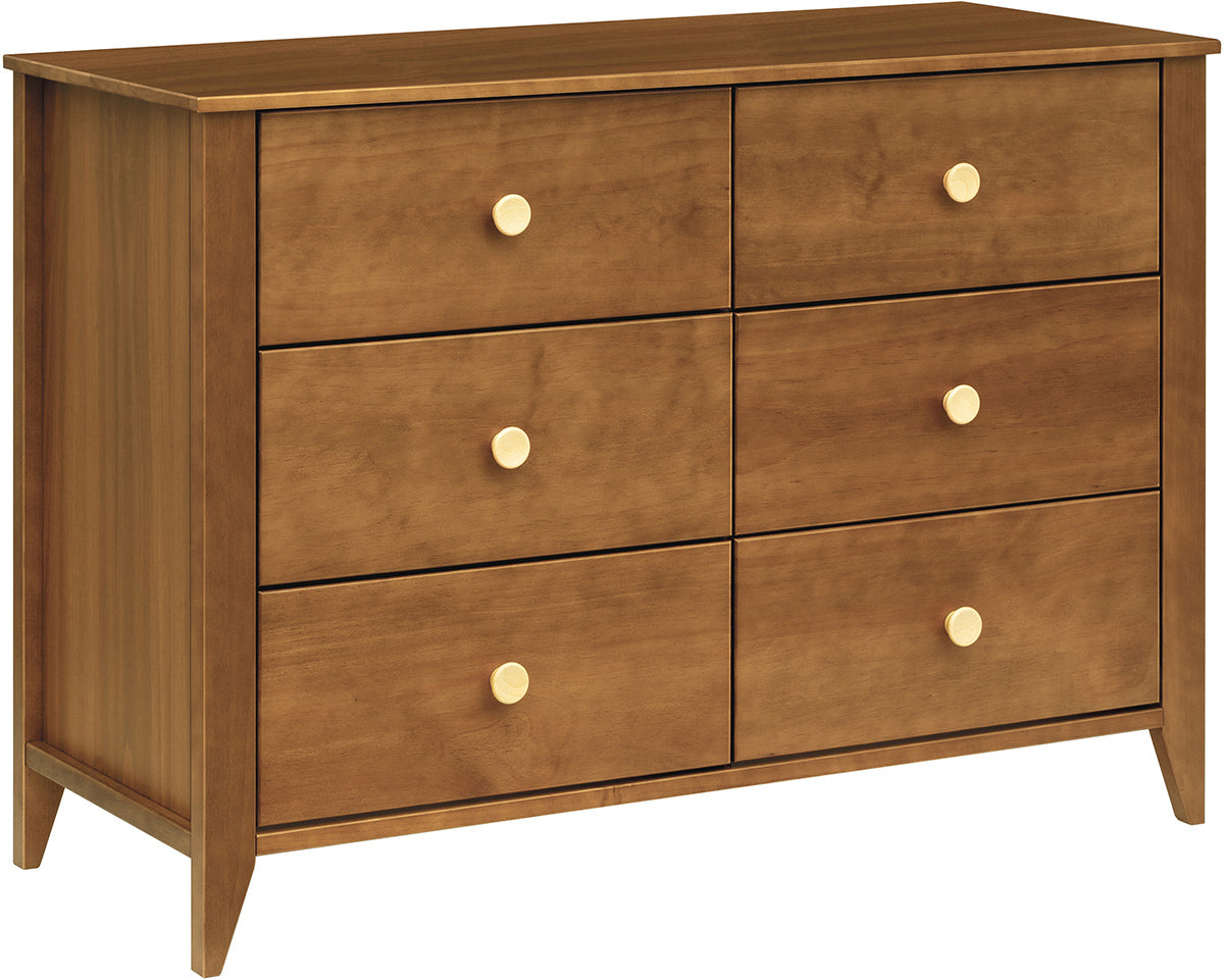 Babyletto Sprout 6-Drawer Double Dresser - Chestnut / Natural