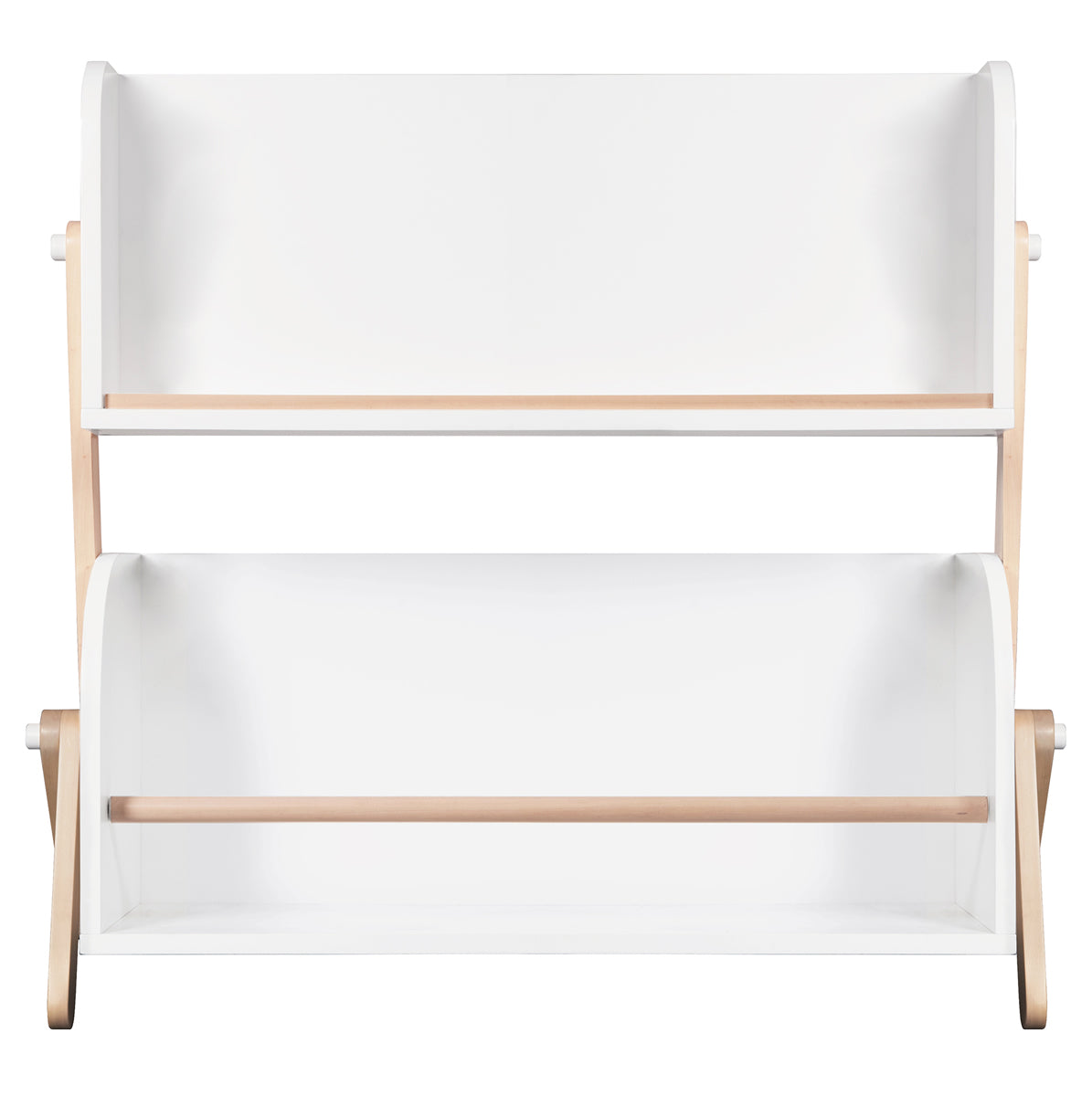 BabyLetto Tally Storage and Bookshelf In White and Washed Natural Finish