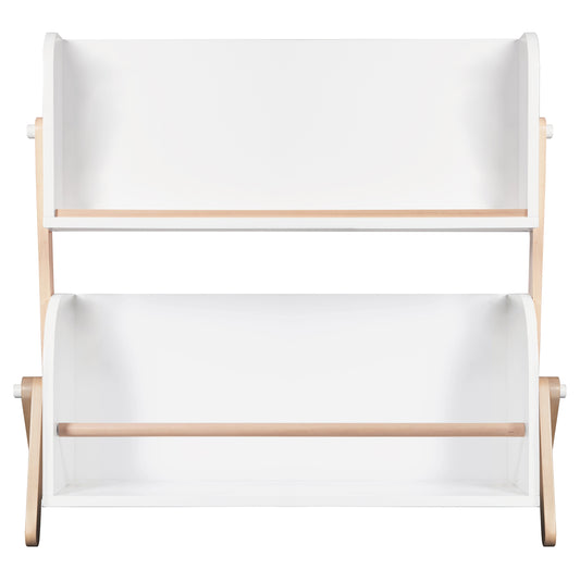 BabyLetto Tally Storage and Bookshelf In White and Washed Natural Finish