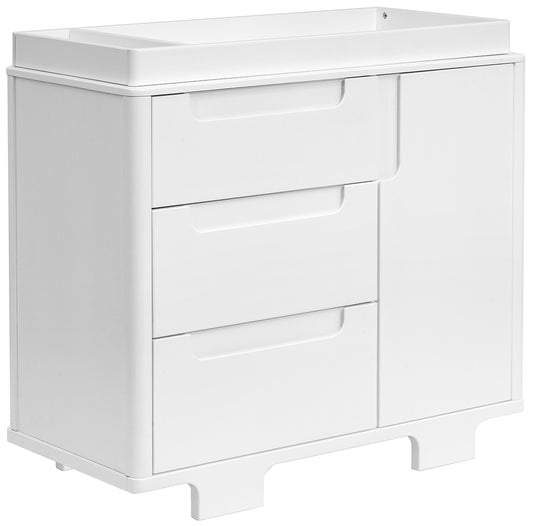 Babyletto Yuzu 3-Drawer Changer Dresser, KD w/Removable Changing Tray - White