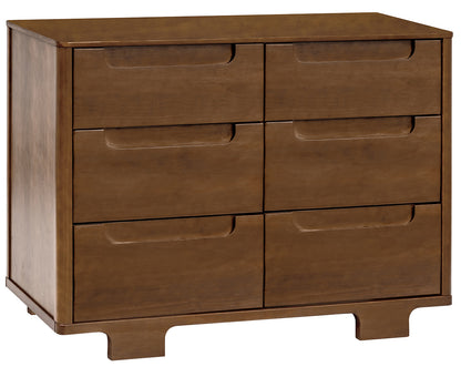 Babyletto Yuzu 6-Drawer Dresser, KD - Natural Walnut