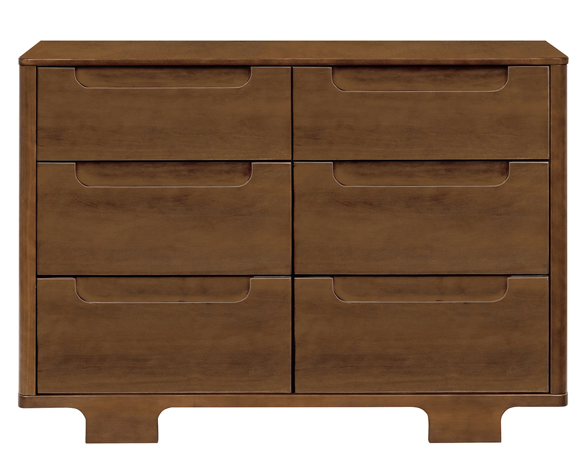 Babyletto Yuzu 6-Drawer Dresser, KD - Natural Walnut