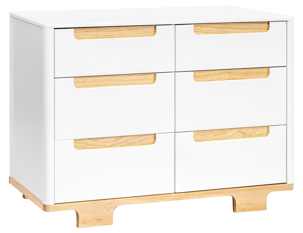 Babyletto Yuzu 6-Drawer Dresser, KD - White / Natural