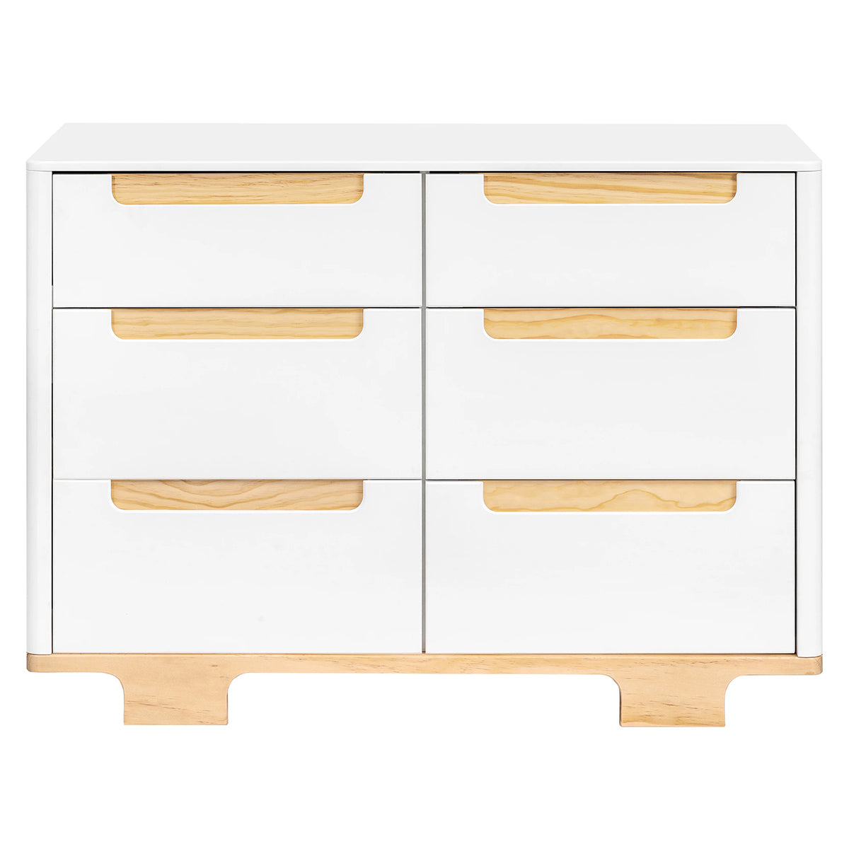 Babyletto Yuzu 6-Drawer Dresser, KD - White / Natural