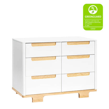 Babyletto Yuzu 6-Drawer Dresser, KD - White / Natural