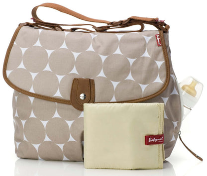 Babymel Satchel Diaper Bag - Beige Dot