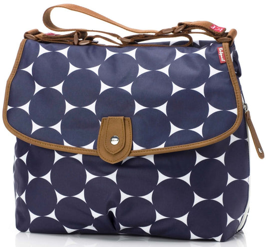 Babymel Satchel Diaper Bag - Navy Dot