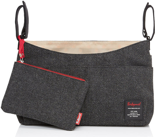 Babymel Stroller Organizer - Tweed Grey