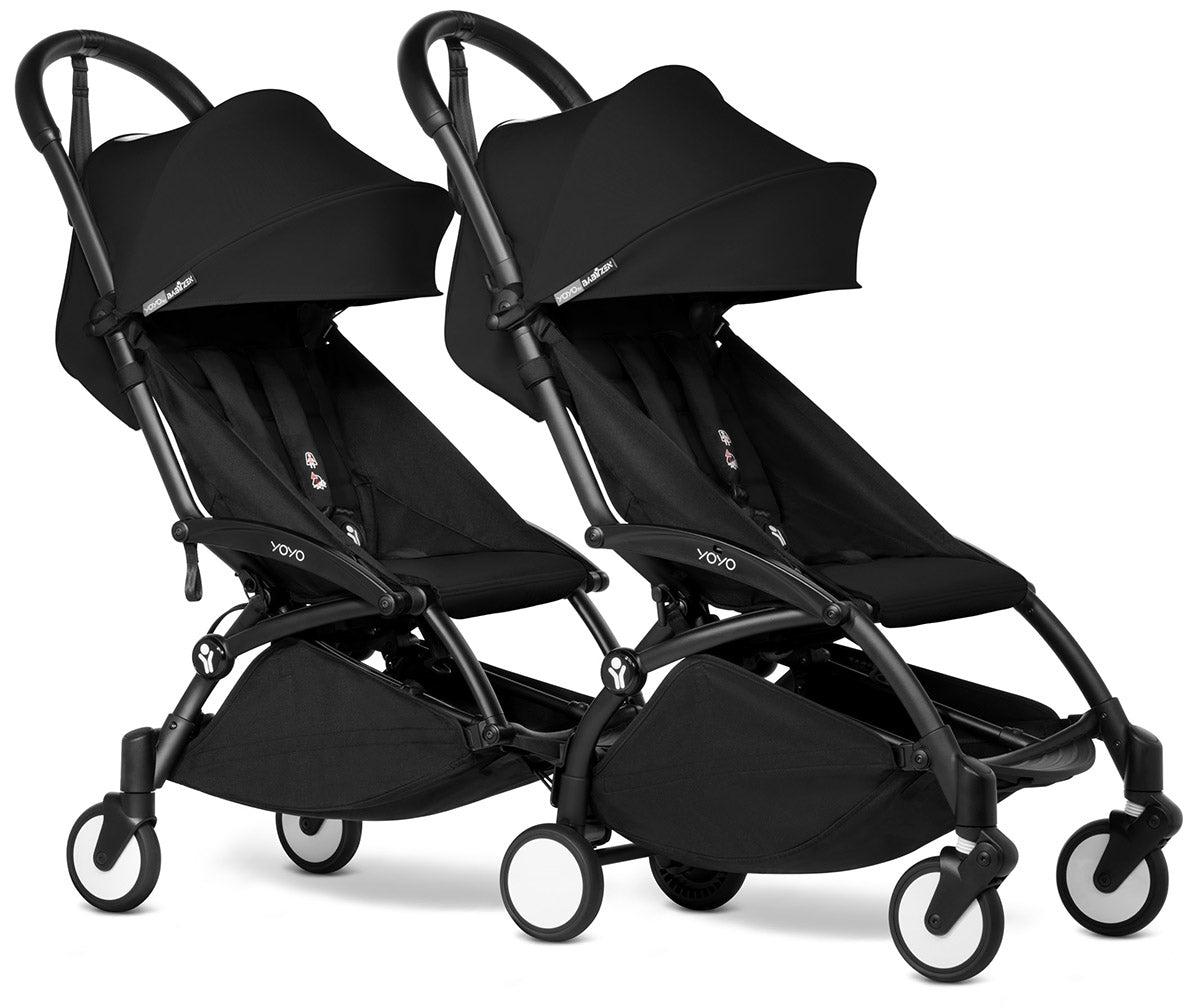 Babyzen YOYO Connect Double Stroller 6+ / 6+ Bundle - Black / Black