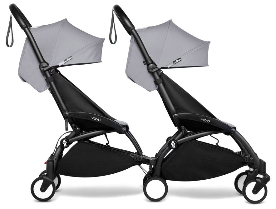 Babyzen YOYO Connect Double Stroller 6+ / 6+ Bundle - Black / Stone