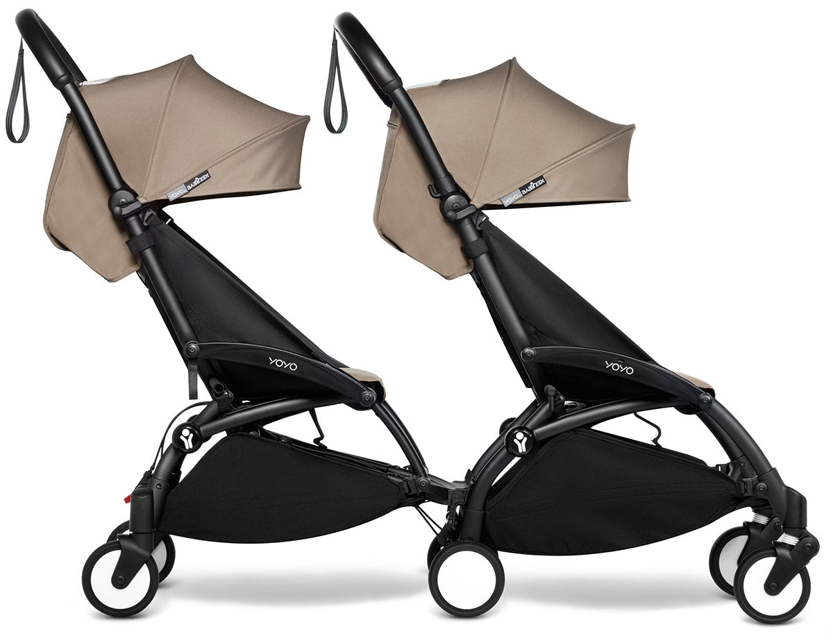 Babyzen YOYO Connect Double Stroller 6+ / 6+ Bundle - Black / Taupe