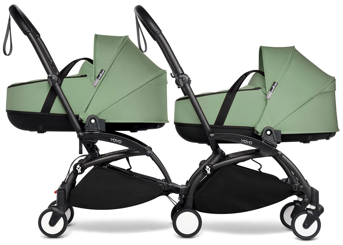 Babyzen YOYO Connect Double Stroller Bassinet / Bassinet Bundle - Black / Peppermint