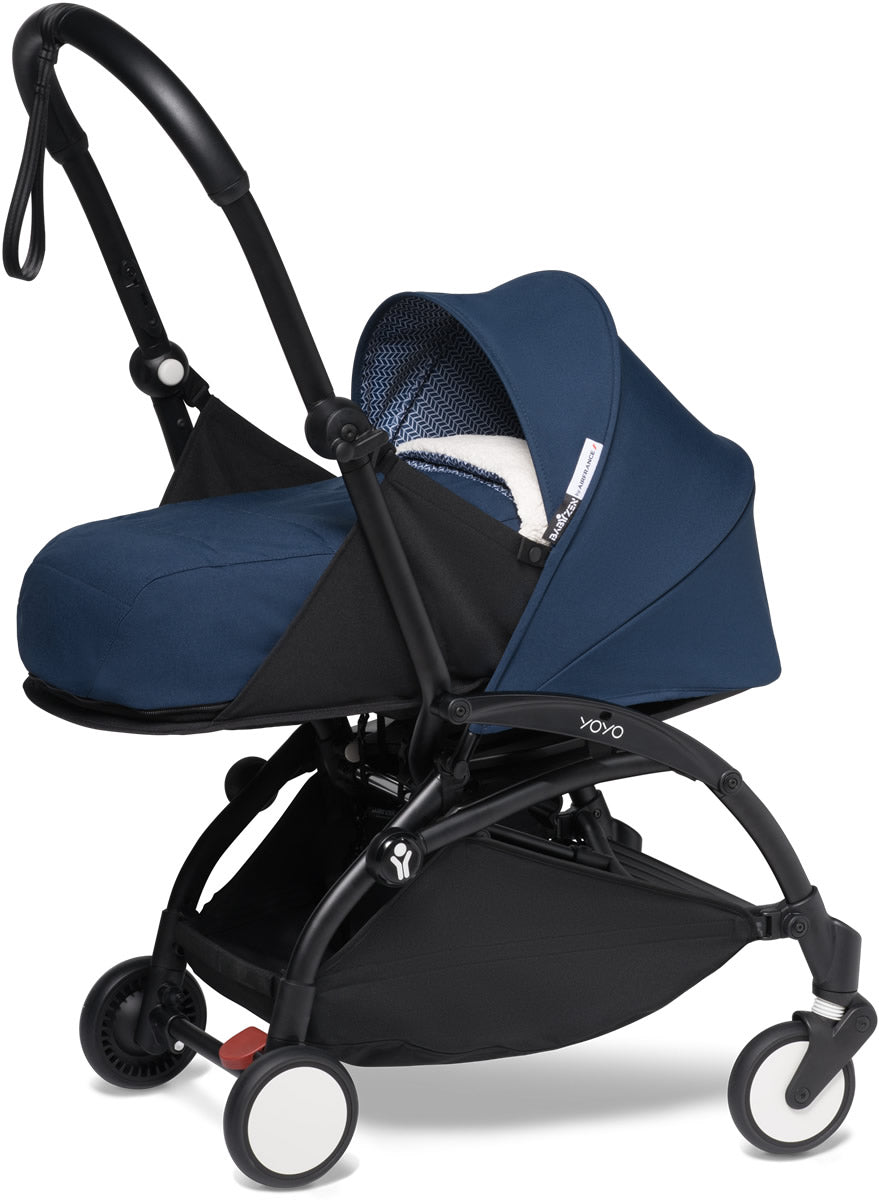 Babyzen YOYO2 Ultra Compact Complete 0+/6+ Stroller - Black / Air France Blue