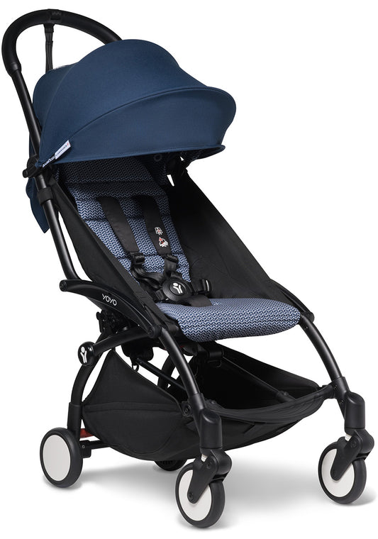 Babyzen YOYO2 Ultra Compact 6+ Stroller - Black / Air France Blue