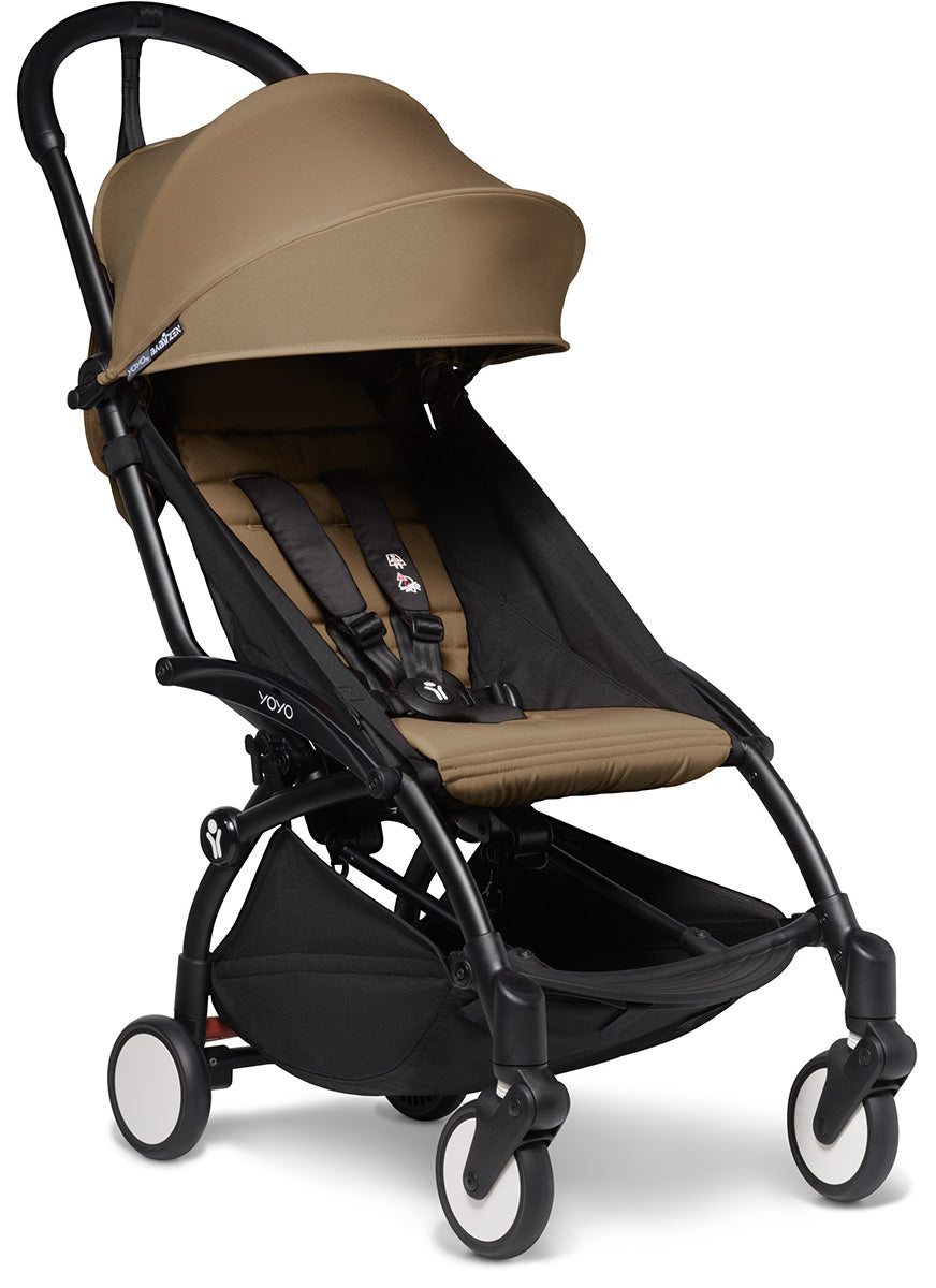 Babyzen YOYO2 Ultra Compact Complete 6+ Stroller with Bassinet - Black/Toffee