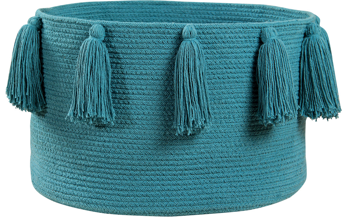 Lorena Canals Tassels Basket - Petroleum