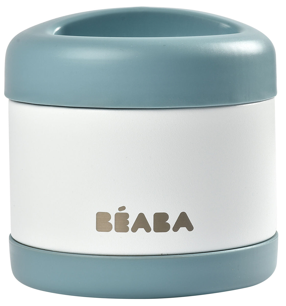 BEABA Stainless Steel Insulated Jar, 16 oz - Baltic Blue / Cloud