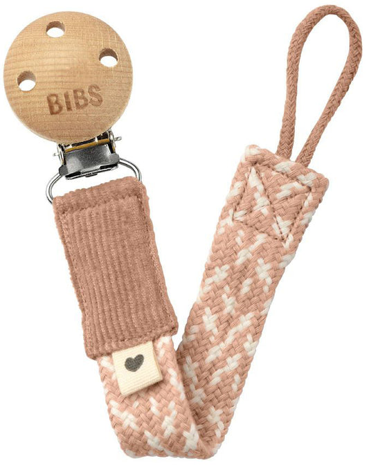 BIBS Pacifier Clip - Blush/Ivory