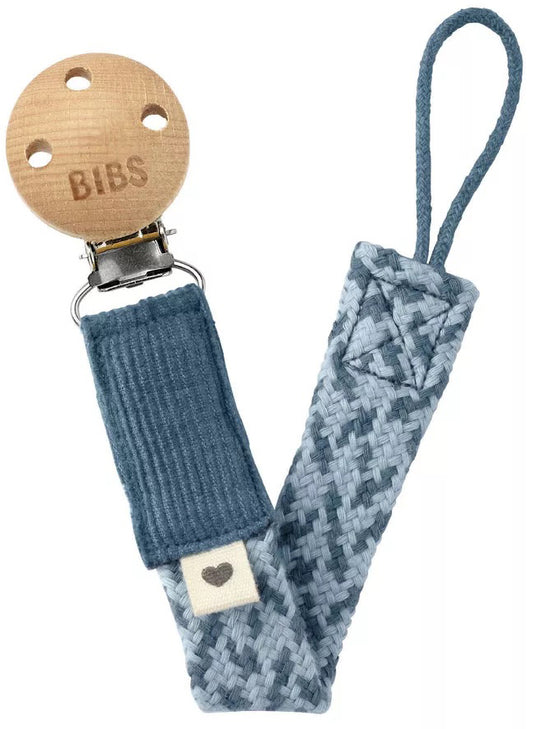 BIBS Pacifier Clip - Petrol/Baby Blue