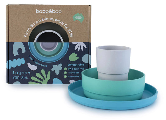 bobo&boo Plant-Based Dinnerware Set - Lagoon